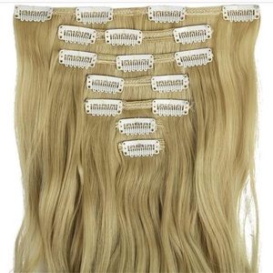 7 Pieces Quality Clip-in Blonde Hair Extensions